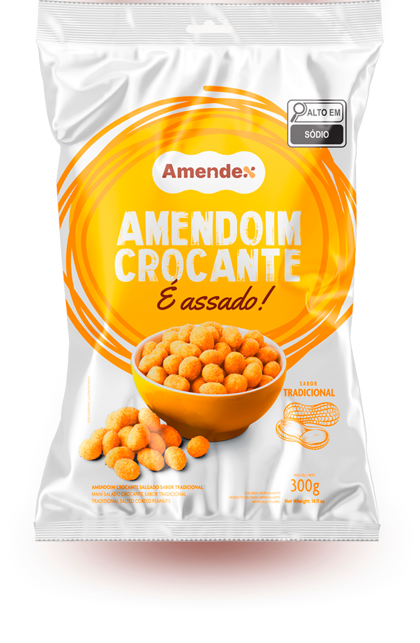 Embalagem de Amendoim Crocante Sabor Tradicional