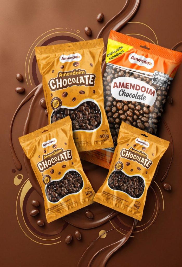 Embalagens Amendoim Confeitado Chocolate