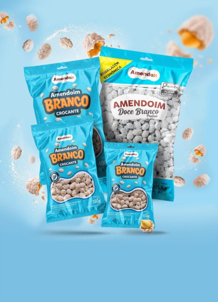 Embalagens Amendoim Pralinê Branco